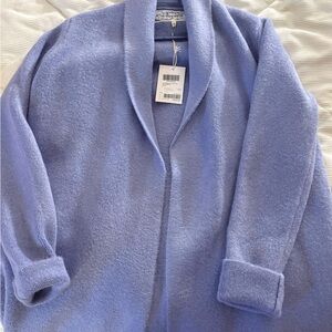 Pink Martini Lavender Open-Front Trench Coat